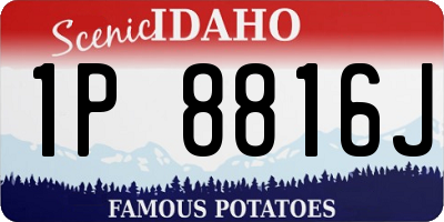 ID license plate 1P8816J