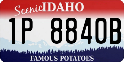 ID license plate 1P8840B