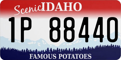ID license plate 1P8844O