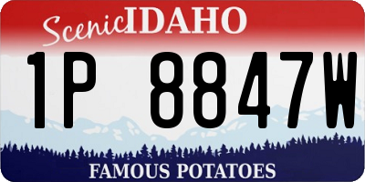 ID license plate 1P8847W