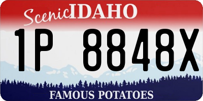 ID license plate 1P8848X