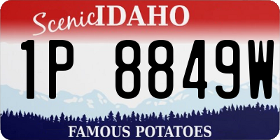 ID license plate 1P8849W