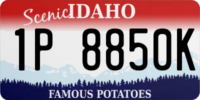 ID license plate 1P8850K