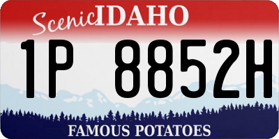 ID license plate 1P8852H