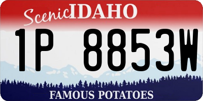 ID license plate 1P8853W