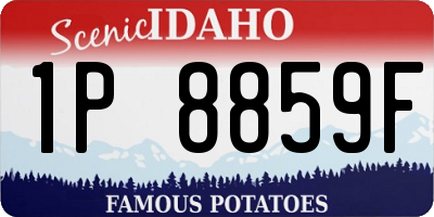 ID license plate 1P8859F