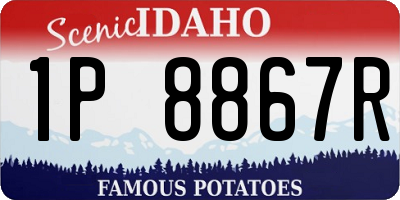 ID license plate 1P8867R