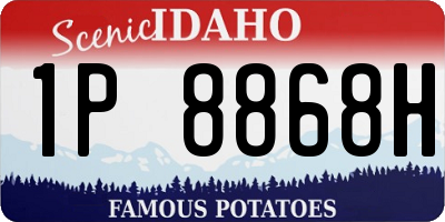ID license plate 1P8868H