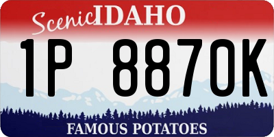 ID license plate 1P8870K
