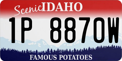 ID license plate 1P8870W