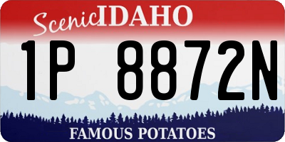 ID license plate 1P8872N