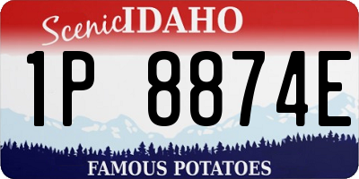 ID license plate 1P8874E