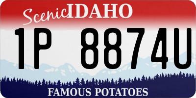ID license plate 1P8874U