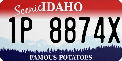 ID license plate 1P8874X