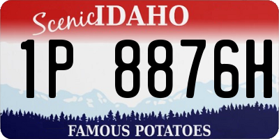 ID license plate 1P8876H