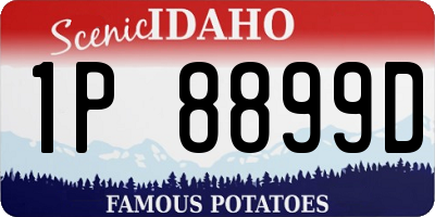 ID license plate 1P8899D