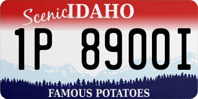 ID license plate 1P8900I