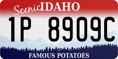 ID license plate 1P8909C