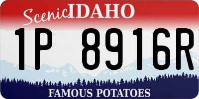 ID license plate 1P8916R