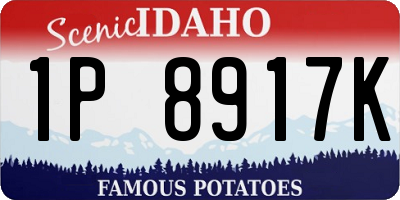 ID license plate 1P8917K