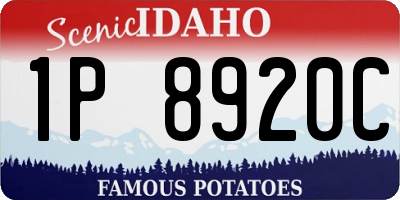 ID license plate 1P8920C