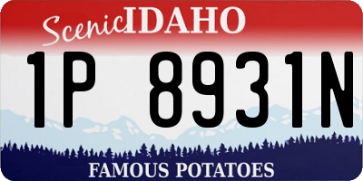 ID license plate 1P8931N