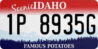 ID license plate 1P8935G