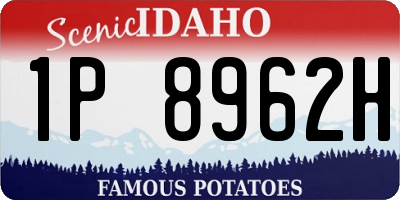 ID license plate 1P8962H