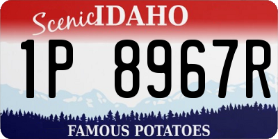 ID license plate 1P8967R