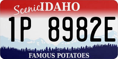 ID license plate 1P8982E