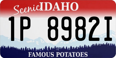 ID license plate 1P8982I