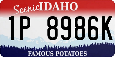 ID license plate 1P8986K