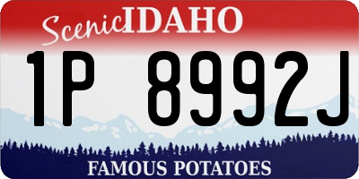 ID license plate 1P8992J
