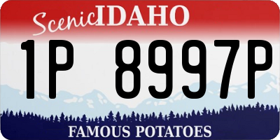 ID license plate 1P8997P