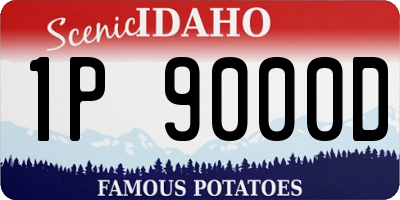 ID license plate 1P9000D
