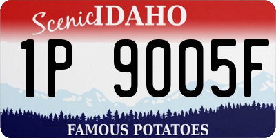 ID license plate 1P9005F