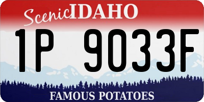 ID license plate 1P9033F
