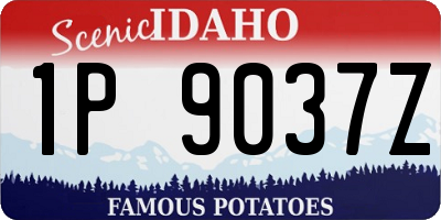 ID license plate 1P9037Z