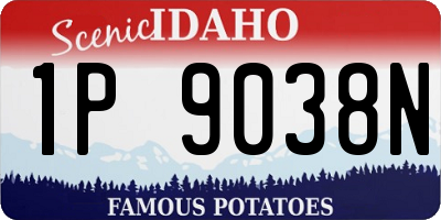 ID license plate 1P9038N