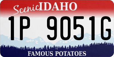 ID license plate 1P9051G