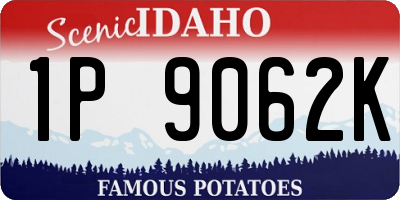 ID license plate 1P9062K