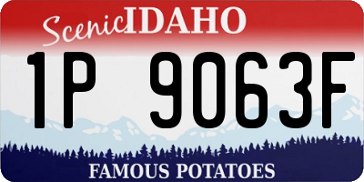 ID license plate 1P9063F