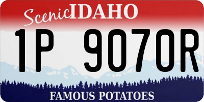 ID license plate 1P9070R