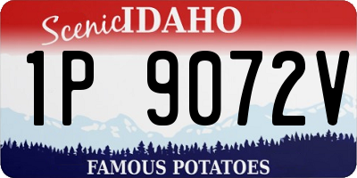 ID license plate 1P9072V