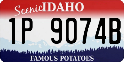 ID license plate 1P9074B