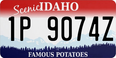 ID license plate 1P9074Z
