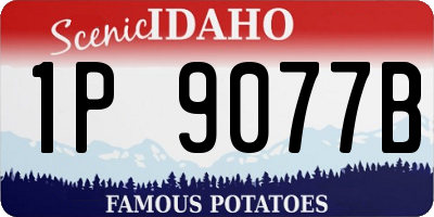 ID license plate 1P9077B