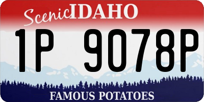 ID license plate 1P9078P