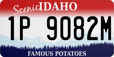 ID license plate 1P9082M