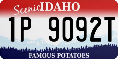 ID license plate 1P9092T